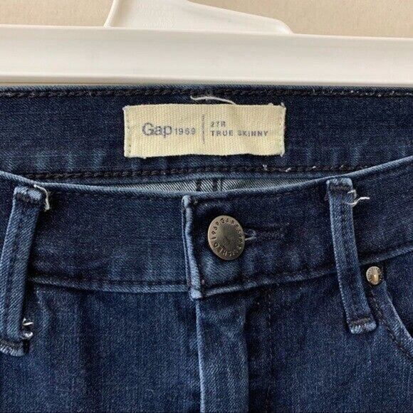 Gap True Skinny Dark Wash Jeans Womens Size 27 - Picture 3 of 5